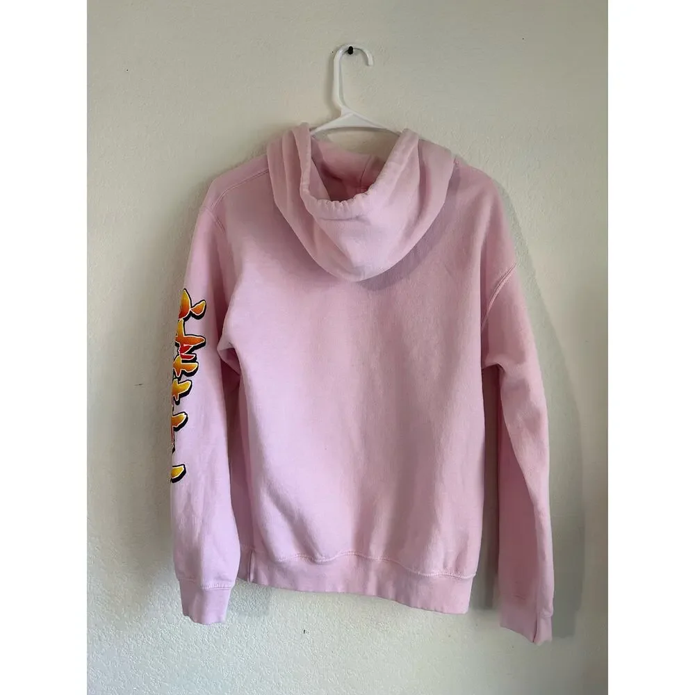 Naruto Shippuden Pink Long Sleeve Graphic Hoodie Size Men’s Small Anime - Picture 2 of 7